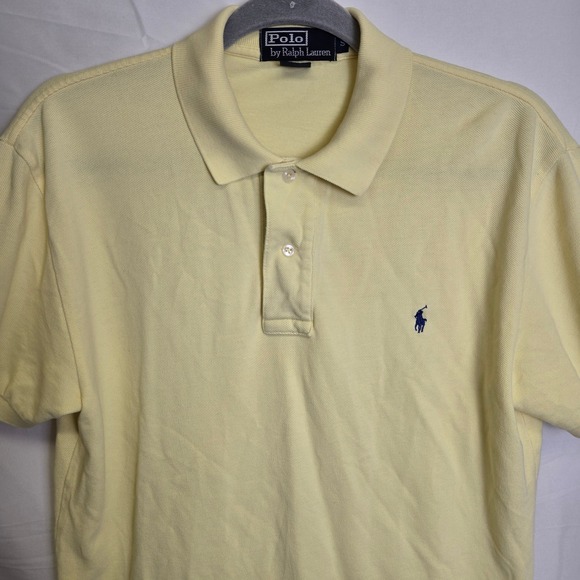 Vtg Polo By Ralph Lauren Short Sleeve 100% Cotton Polo, Yellow, Men's Small - Picture 1 of 9